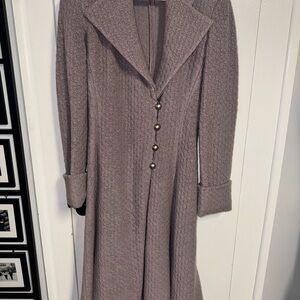 Giorgio Armani Textured Coat in Soft Mauve